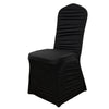 Black Rouge Stretch Spandex Fitted Banquet Chair Cover#whtbkgd