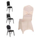 Blush Spandex Banquet Chair Cover with Silver Rhinestone Buckled Sash Band, Stretched Fitted Slip On