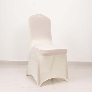 Adorn Your Event With Ivory Spandex Banquet Slip-On Chair Cover