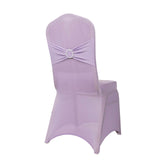 Lavender Lilac Spandex Banquet Chair Cover with Silver Rhinestone Buckled Sash Band#whtbkgd