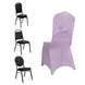 Lavender Lilac Spandex Banquet Chair Cover with Silver Rhinestone Buckled Sash Band, Stretched