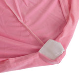 Pink Spandex Banquet Chair Cover with Silver Rhinestone Buckled Sash Band, Stretched Fitted Slip On