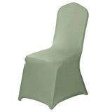 10 Pack Dusty Sage Green Spandex Fitted Banquet Chair Covers, Reusable Stretched Slip On Chair Cover