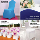 10 Pack Dusty Rose Spandex Fitted Banquet Chair Covers, Reusable Stretched Slip On Chair Covers