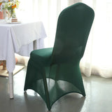 10 Pack Hunter Emerald Green Spandex Fitted Banquet Chair Covers