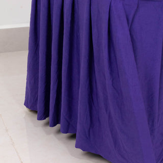 <h3 style="margin-left:0px;"><strong>Durable And Elegant Purple 1-Piece Ruffle Pleated Skirt Chair Slipcover</strong>