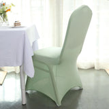 10 Pack Sage Green Spandex Fitted Banquet Chair Covers, Reusable Stretched Slip On Chair Covers