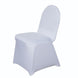 White Spandex Stretch Fitted Banquet Chair Cover - 160 GSM#whtbkgd