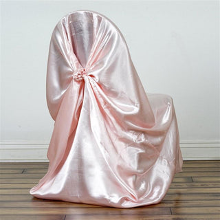 Elevate Your Event with the Blush Universal Satin Chair Cover