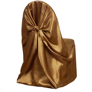Create Unforgettable Events with the Gold Universal Satin Chair Cover