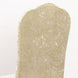 Beige Crushed Velvet Spandex Stretch Wedding Chair Cover With Foot Pockets - 190 GSM