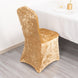 Champagne Crushed Velvet Spandex Stretch Wedding Chair Cover With Foot Pockets - 190 GSM