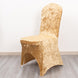 Champagne Crushed Velvet Spandex Stretch Wedding Chair Cover With Foot Pockets - 190 GSM
