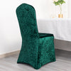 Hunter Emerald Green Crushed Velvet Spandex Stretch Wedding Chair Cover With Foot Pockets - 190GSM