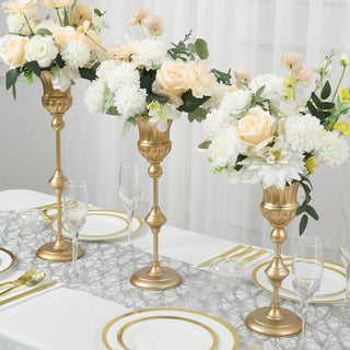 Add Glamour to Your Table Decor with Metallic Gold Table Decorative Stands