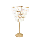 38inch Crystal Pendant 4-Tier Table Centerpiece Chandelier – Gold Metal Vase Stand#whtbkgd_99