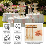 Elegant 5-tier gold crystal chandelier centerpiece for events and decor.