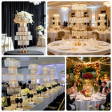 Elegant multi-tiered chandelier centerpiece for upscale events and weddings.