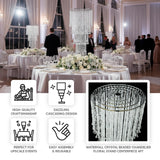 4ft Table Centerpiece in Crystal Beaded Waterfall Chandelier Style