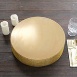 14inch Gold Rhinestones Round Metal Pedestal Cake Stand