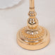 Set of 2 Gold Crystal Beaded Metal Cupcake Dessert Display Stands With Mirror Top