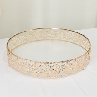 <h3 style="margin-left:0px;">Baroque Ornate Gold Metal Cake Stand for a Luxurious Look