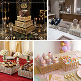 Elegant dessert display for a 50th anniversary celebration.