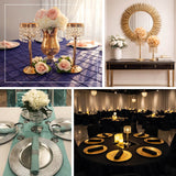 Elegant table settings with floral centerpieces and decorative candle holders.