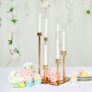 Add Elegance to Your Space with the 24" Gold 6 Arm Cluster Taper Candle Holder