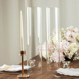2 Pack | Clear 18inch Candelabra Candle Holder Glass Shade