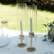 2 Pack Clear Ribbed Candle Holder Glass Shades With Open Ends