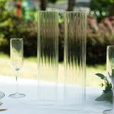 2 Pack Clear Ribbed Candle Holder Glass Shades With Open Ends