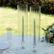 2 Pack Clear Ribbed Candle Holder Glass Shades With Open Ends