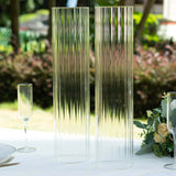 2 Pack Clear Ribbed Candle Holder Glass Shades With Open Ends