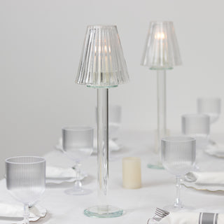 <h3 style="margin-left:0px;">Clear Crystal Glass Candle Holders