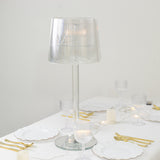 23inch Crystal Candle Lamp with Ribbed Shade – Clear Acrylic Column Candle Holder