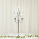 9-Arm Silver Metal Candelabra Candle Holder, Floor Standing Taper Candlestick Stand