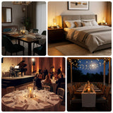 2 Pack Crystal Pendant Hurricane Candle Holders, Elegant Cylinder Design for Pillar