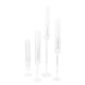 Set of 4 Clear Acrylic Hurricane Candle Stands, Taper Candlestick Holders With Tall Chimney#whtbkgd