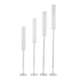 Clear acrylic display risers in four heights for showcasing products. #whtbkgd