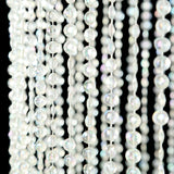 14ft Hanging Beaded Crystal Column Chandelier, Tall Beads Curtain Round 