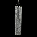 20ft Hanging Beaded Crystal Column Chandelier, Tall Beads Curtain Round