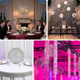 Chic crystal chandelier for elegant dining and event decor.