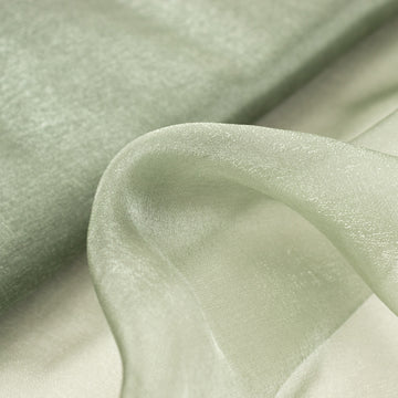 54"x10yd Dusty Sage Green Solid Sheer Chiffon Fabric Bolt, DIY Voile Drapery Fabric