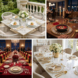Luxury gold and white table settings for elegant dining and formal events