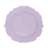 6 Pack 13inch Lavender Lilac Round Reef Acrylic Plastic Charger Plates, Dinner#whtbkgd