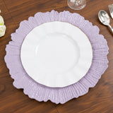 6 Pack 13inch Lavender Lilac Round Reef Acrylic Plastic Charger Plates, Dinner Charger Plates