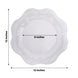 6 Pack | 13inch Clear Baroque Scalloped Acrylic Plastic Charger Plates, Hexagon Charger Plates