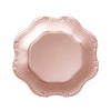 13Inch Rose Gold Baroque Scalloped Acrylic Plastic Charger Plates, Hexagon Charger Plates#whtbkgd