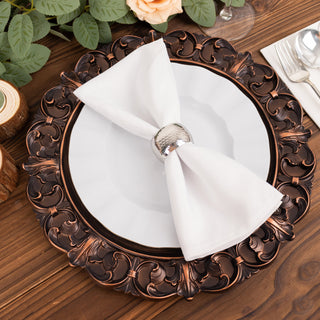 Create Unforgettable Table Settings with Dark Brown Retro Baroque Plates